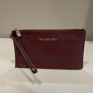 Burgundy Michael Kors Wristlet